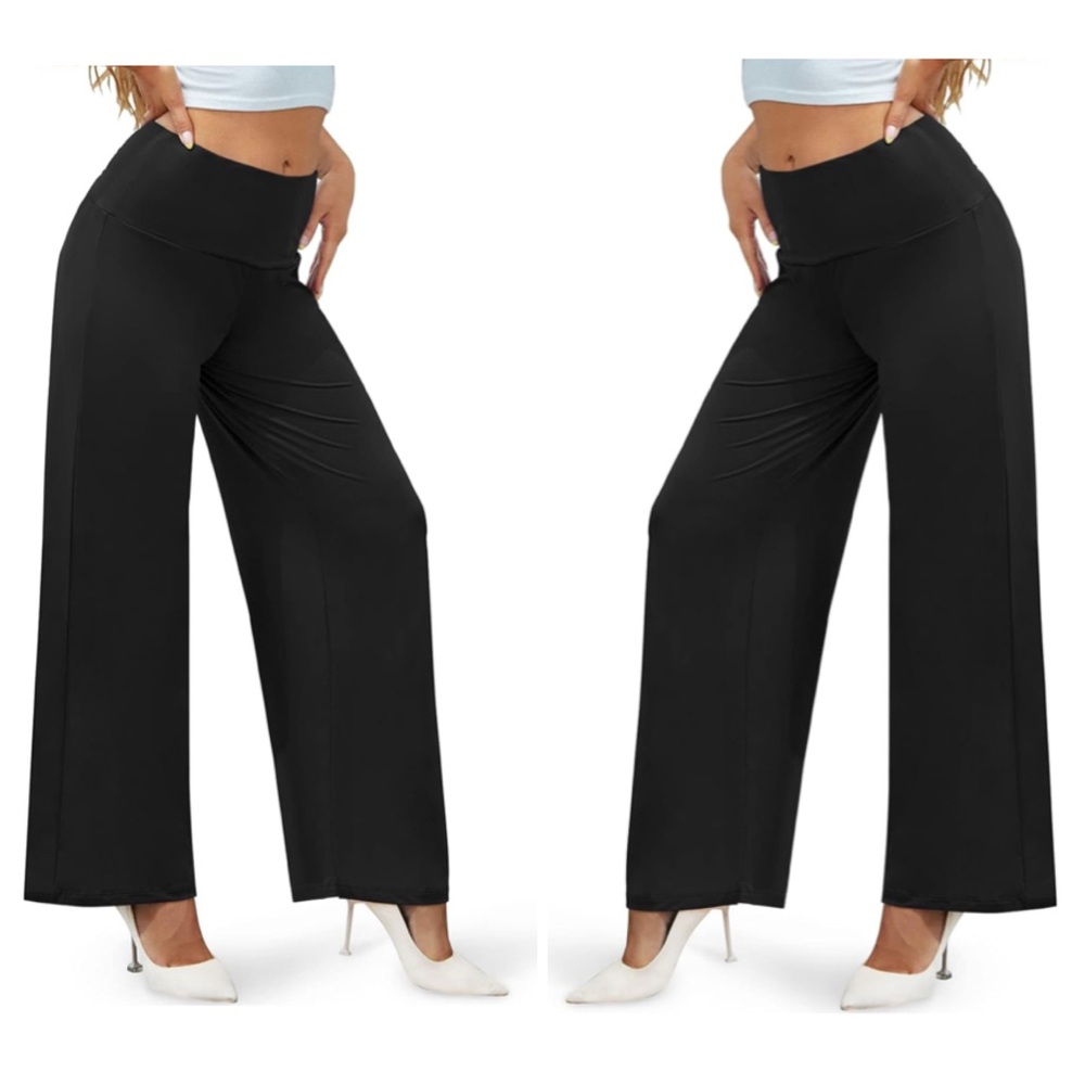 Women's Black Wide-Leg Pants XL